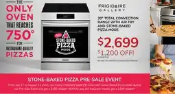 Goemans Appliances FRIGIDAIRE GALLERY 30 TOTAL CONVECTION RANGE WITH AIR FRY AND STONE-BAKED PIZZA MODE offer