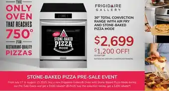 Goemans Appliances FRIGIDAIRE GALLERY 30 TOTAL CONVECTION RANGE WITH AIR FRY AND STONE-BAKED PIZZA MODE offer