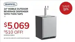 Goemans Appliances MARVEL 24 MOBILE OUTDOOR BEVERAGE DISPENSER WITH TWIN TAPS offer
