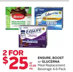 Rexall ENSURE, BOOST or GLUCERNA Meal Replacement Beverage offer