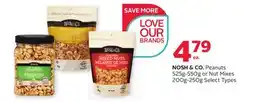 Rexall NOSH & CO. Peanuts 525g-550g or Nut Mixes 200g-250g offer
