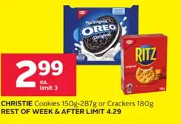 Rexall CHRISTIE Cookies 150g-287g or Crackers 180g offer