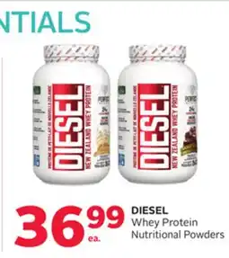 Rexall DIESEL Whey Protein Nutritional Powders offer