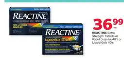 Rexall REACTINE Extra Strength Tablets or Rapid Dissolve 48's or Liquid Gels 40's offer