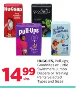 Rexall HUGGIES, Pull•Ups, Goodnites or Little Swimmers Jumbo Diapers or Training Pants offer