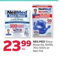 Rexall NEILMED Sinus Rinse Kit, Refills 70' s-100' s or Neti Pot offer