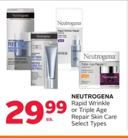 Rexall NEUTROGENA Rapid Wrinkle or Triple Age Repair Skin Care offer