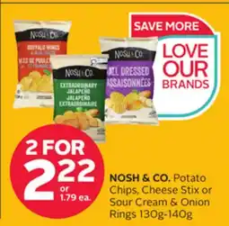 Rexall NOSH & CO. Potato Chips, Cheese Stix or Sour Cream & Onion Rings offer