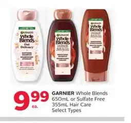Rexall GARNIER Whole Blends 650mL or Sulfate Free 355mL Hair Care offer