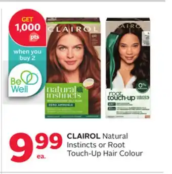 Rexall CLAIROL Natural Instincts or Root Touch-Up Hair Colour offer