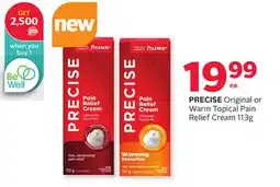 Rexall PRECISE Original or Warm Topical Pain Relief Cream offer