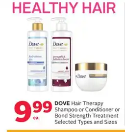 Rexall DOVE Hair Therapy Shampoo or Conditioner or Bond Strength Treatment offer