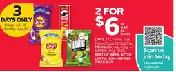 Rexall LAY'S XXL Family Size Potato Chips 220g-235g, PRINGLES 148g-156g or HAVOC 190g-280g offer