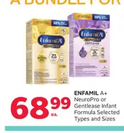 Rexall ENFAMIL A+ NeuroPro or Gentlease Infant Formula offer