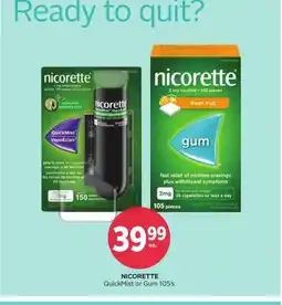 Rexall NICORETTE QuickMist or Gum offer