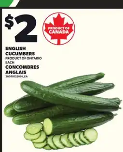 Independent City Market ENGLISH ENGLISH CUCUMBERS, EACH offer