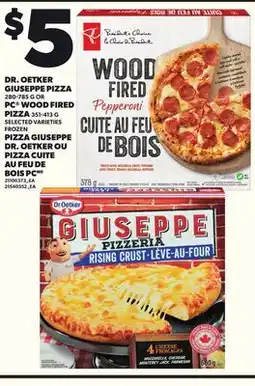 Independent City Market DR. OETKER GIUSEPPE PIZZA 280-785 G OR PC WOOD FIRED PIZZA 351-413 G offer