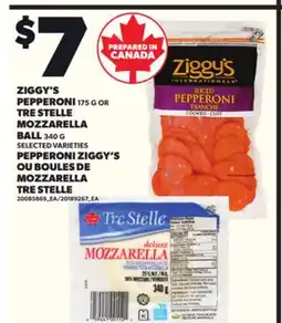 Independent City Market ZIGGY'S PEPPERONI 75 G OR TRE STELLE MOZZARELLA BALL 340 G offer