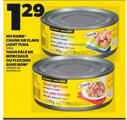 Independent City Market NO NAME CHUNK OR FLAKE LIGHT TUNA, 170 G offer