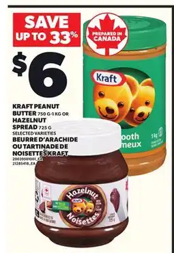 Independent City Market KRAFT PEANUT BUTTER 750 G-1 KG OR HAZELNUT SPREAD 725 G offer
