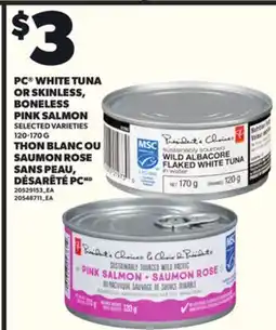 Independent City Market PC WHITE TUNA OR SKINLESS, BONELESS PINK SALMON, 120-170 G offer