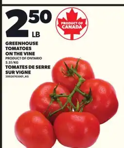 Independent City Market GREENHOUSE TOMATOES ON THE VINE offer
