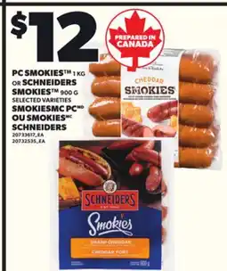 Independent City Market PC SMOKIES , 1 KG OR SCHNEIDERS SMOKIES , 900 G offer
