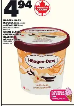Independent City Market HÄAGEN-DAZS ICE CREAM, 414-450 ML OR NOVELTIES, 3/4'S offer
