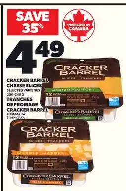 Independent City Market CRACKER BARREL CHEESE SLICES, 200-240 G offer