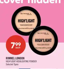 Shoppers Drug Mart RIMMEL LONDON HIGH'LIGHT HIGHLIGHTING POWDER offer