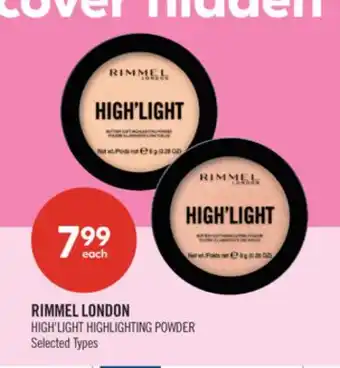 Shoppers Drug Mart RIMMEL LONDON HIGH'LIGHT HIGHLIGHTING POWDER offer