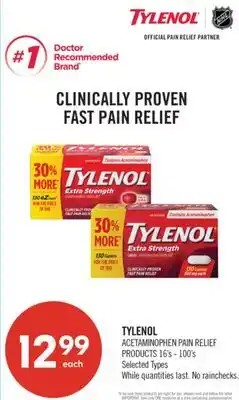Shoppers Drug Mart TYLENOL ACETAMINOPHEN PAIN RELIEF PRODUCTS offer