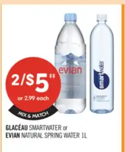 Shoppers Drug Mart GLACÉAU SMARTWATER or EVIAN NATURAL SPRING WATER offer