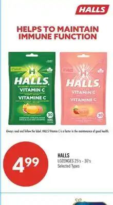 Shoppers Drug Mart HALLS LOZENGES offer