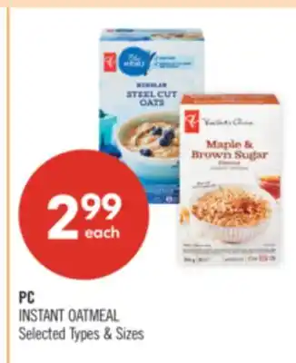 Shoppers Drug Mart PC INSTANT OATMEAL offer