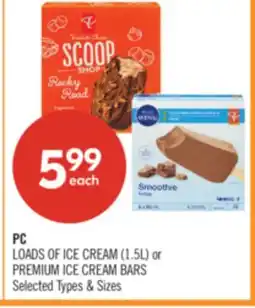 Shoppers Drug Mart PC LOADS OF ICE CREAM (1.5L) or PREMIUM ICE CREAM BARS offer