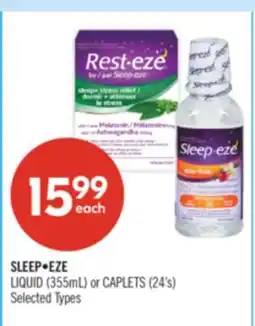 Shoppers Drug Mart SLEEP•EZE LIQUID (355mL) or CAPLETS (24's) offer