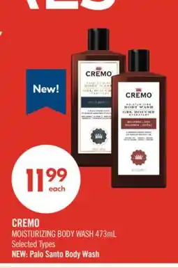 Shoppers Drug Mart CREMO MOISTURIZING BODY WASH offer