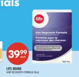 Shoppers Drug Mart LIFE BRAND HAIR REGROWTH FORMULA offer