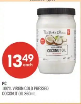 Shoppers Drug Mart PC 100% VIRGIN COLD PRESSED COCONUT OIL offer