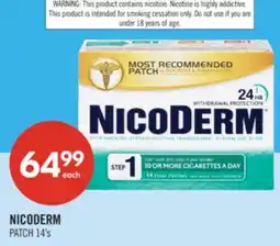 Shoppers Drug Mart NICODERM PATCH offer