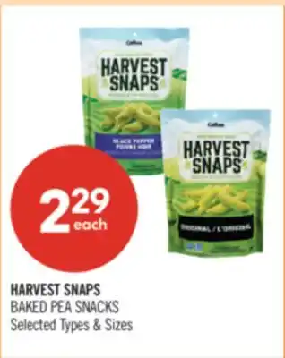 Shoppers Drug Mart HARVEST SNAPS BAKED PEA SNACKS offer