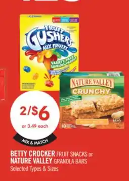 Shoppers Drug Mart BETTY CROCKER FRUIT SNACKS or NATURE VALLEY GRANOLA BARS offer