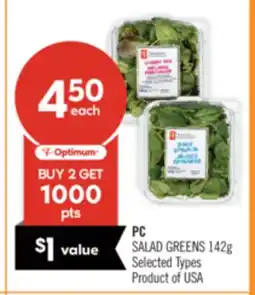 Shoppers Drug Mart PC SALAD GREENS offer
