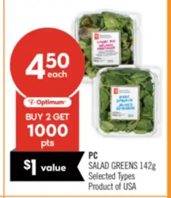 Shoppers Drug Mart PC SALAD GREENS offer