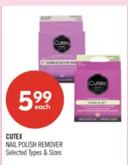 Shoppers Drug Mart CUTEX NAIL POLISH REMOVER offer