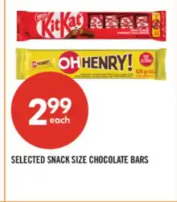 Shoppers Drug Mart SELECTED SNACK SIZE CHOCOLATE BARS offer