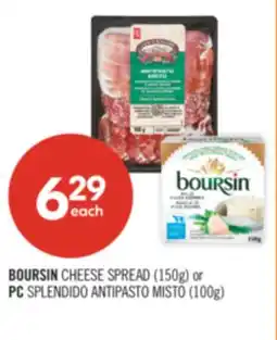 Shoppers Drug Mart BOURSIN CHEESE SPREAD (150g) or PC SPLENDIDO ANTIPASTO MISTO (100g) offer