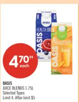 Shoppers Drug Mart OASIS JUICE BLENDS offer