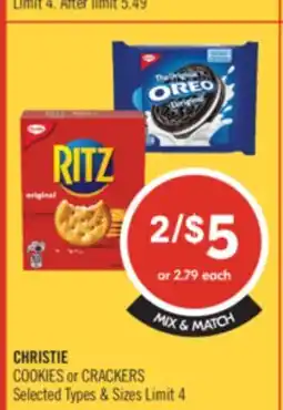 Shoppers Drug Mart CHRISTIE COOKIES or CRACKERS offer